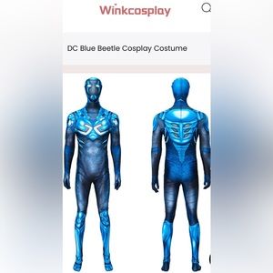 The Blue Beetle  6/7 costume 2 pieces Head & Body completely covers you. Spandex